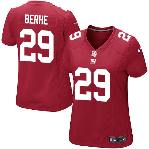 Women's Game Nat Berhe Nike Jersey Red Alternate - #29 NFL New York Giants